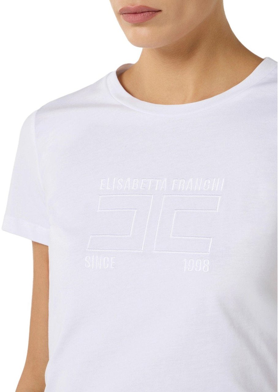 Elisabetta Franchi ELISABETTA FRANCHI T-SHIRT WITH LOGO Wit
