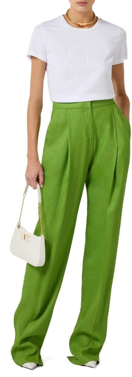 Elisabetta Franchi ELISABETTA FRANCHI T-SHIRT WITH LOGO Wit