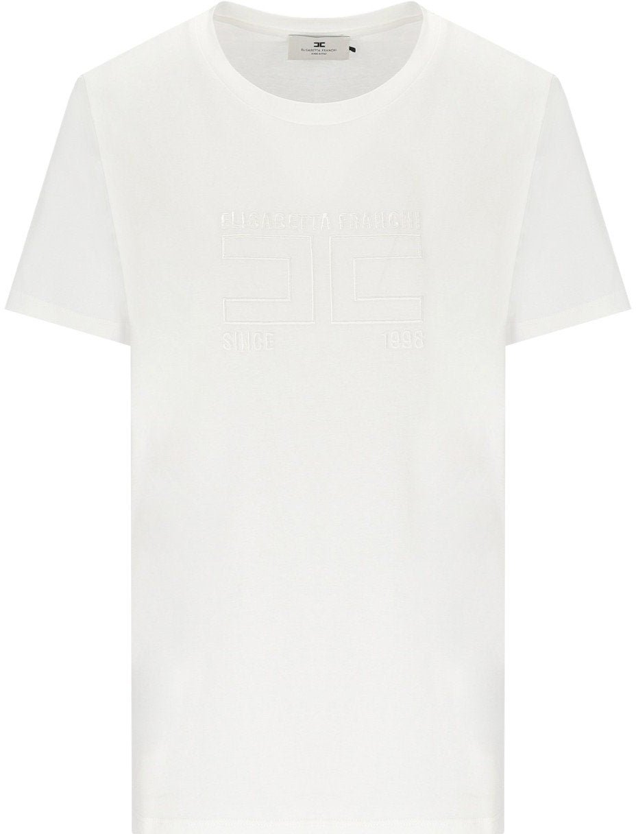 Elisabetta Franchi ELISABETTA FRANCHI T-SHIRT WITH LOGO Wit
