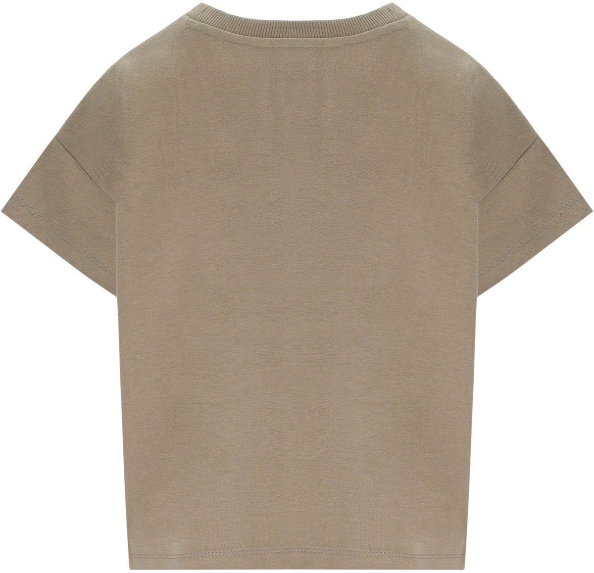 Elisabetta Franchi ELISABETTA FRANCHI CROPPED T-SHIRT WITH LETTERING Beige