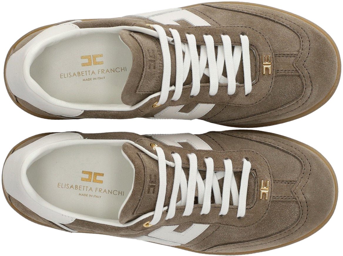 Elisabetta Franchi ELISABETTA FRANCHI SNEAKER WITH LOGO Beige