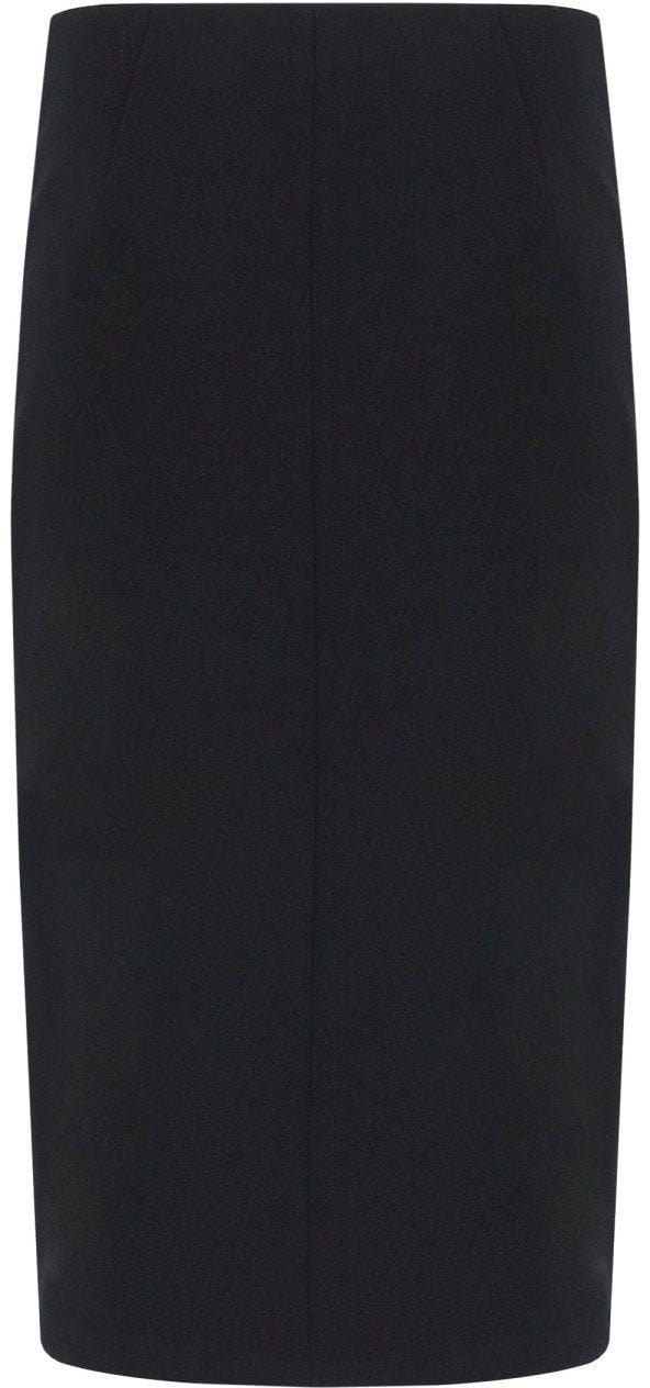 Elisabetta Franchi ELISABETTA FRANCHI MIDI SKIRT WITH LOGO Zwart