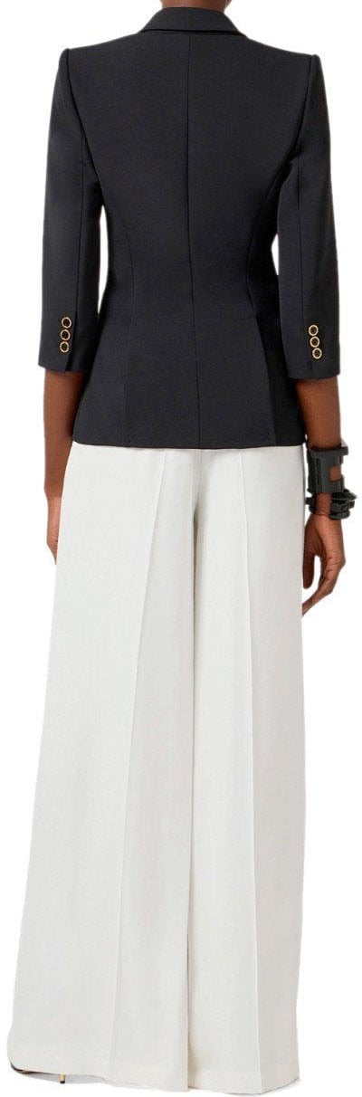 Elisabetta Franchi ELISABETTA FRANCHI SINGLE BREASTED BLAZER WITH LOGO Zwart