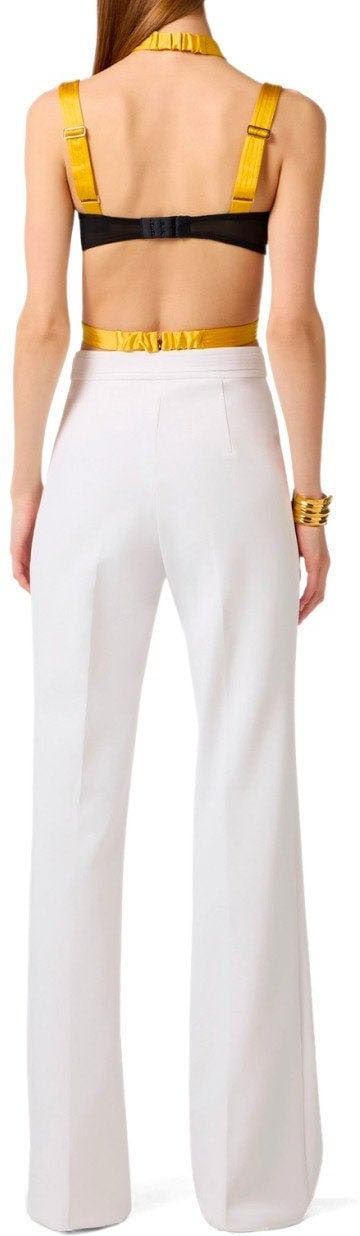 Elisabetta Franchi ELISABETTA FRANCHI IVORY PALAZZO PANTS Wit