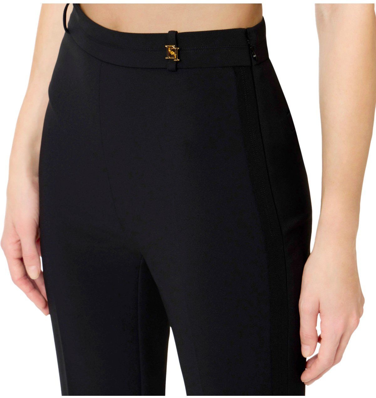 Elisabetta Franchi ELISABETTA FRANCHI FLARE PANTS Zwart