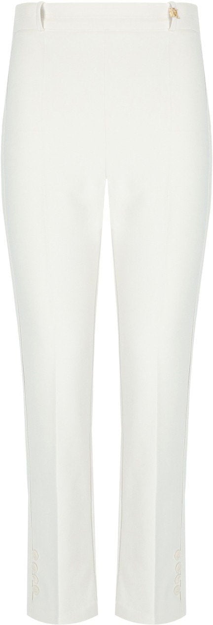 Elisabetta Franchi ELISABETTA FRANCHI IVORY FLARE PANTS Wit