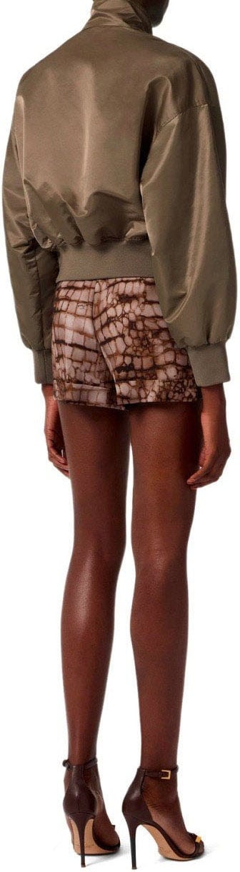 Elisabetta Franchi ELISABETTA FRANCHI BROWN BOMBER JACKET Beige