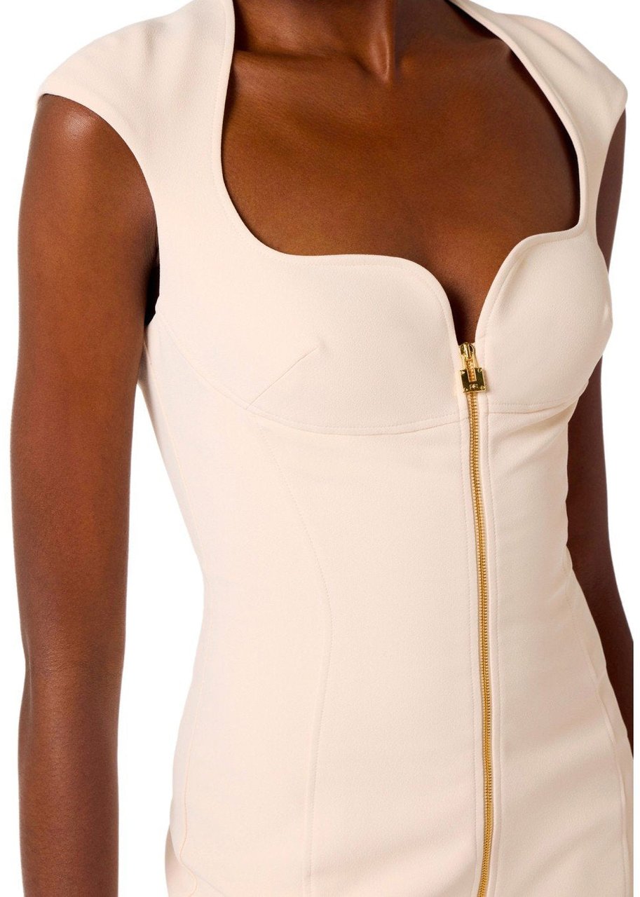Elisabetta Franchi ELISABETTA FRANCHI BUTTER MIDI DRESS Wit