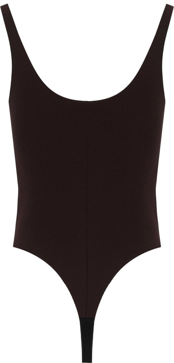 Elisabetta Franchi ELISABETTA FRANCHI DARK CHOCOLATE BODYSUIT Bruin