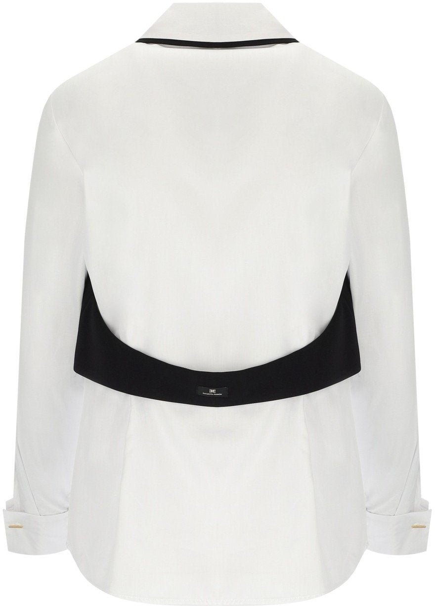 Elisabetta Franchi ELISABETTA FRANCHI SHIRT WITH VEST AND TIE Wit