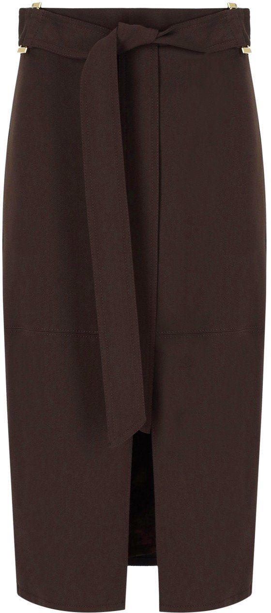 Elisabetta Franchi ELISABETTA FRANCHI MIDI SKIRT Bruin