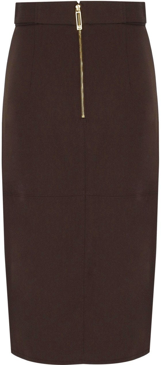 Elisabetta Franchi ELISABETTA FRANCHI MIDI SKIRT Bruin