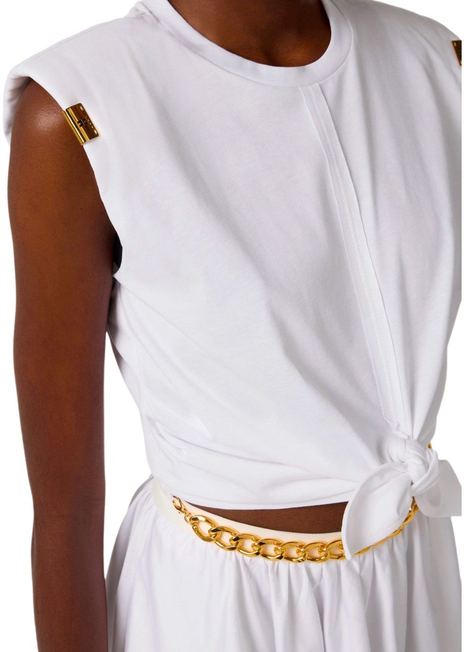 Elisabetta Franchi ELISABETTA FRANCHI KNOTTED TOP Wit