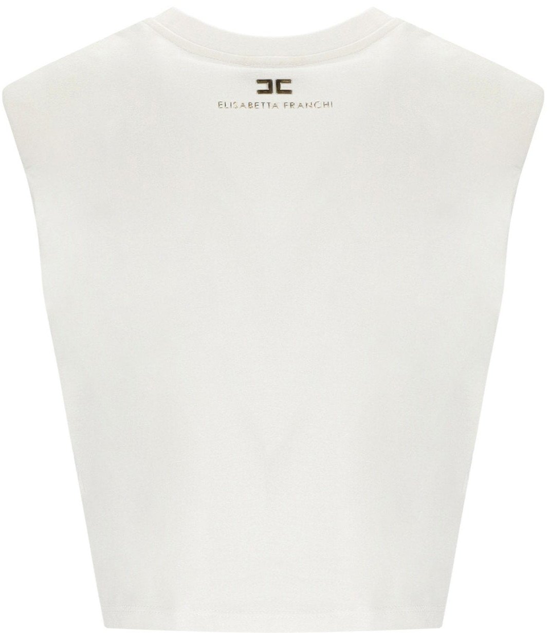Elisabetta Franchi ELISABETTA FRANCHI KNOTTED TOP Wit