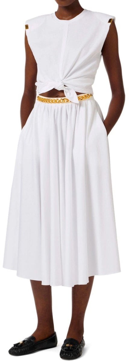 Elisabetta Franchi ELISABETTA FRANCHI KNOTTED TOP Wit