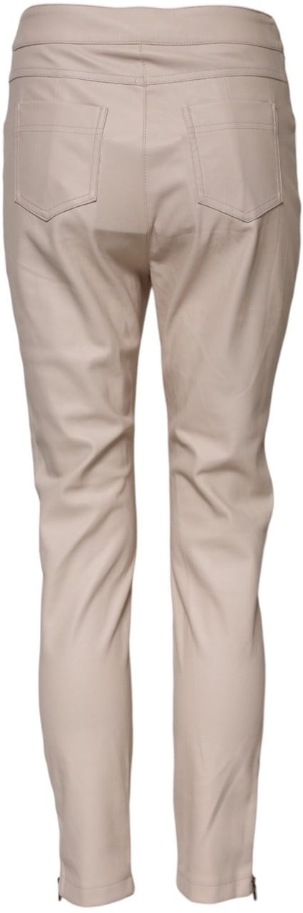 Elisabetta Franchi Beige High Waist Tapered Pants Beige