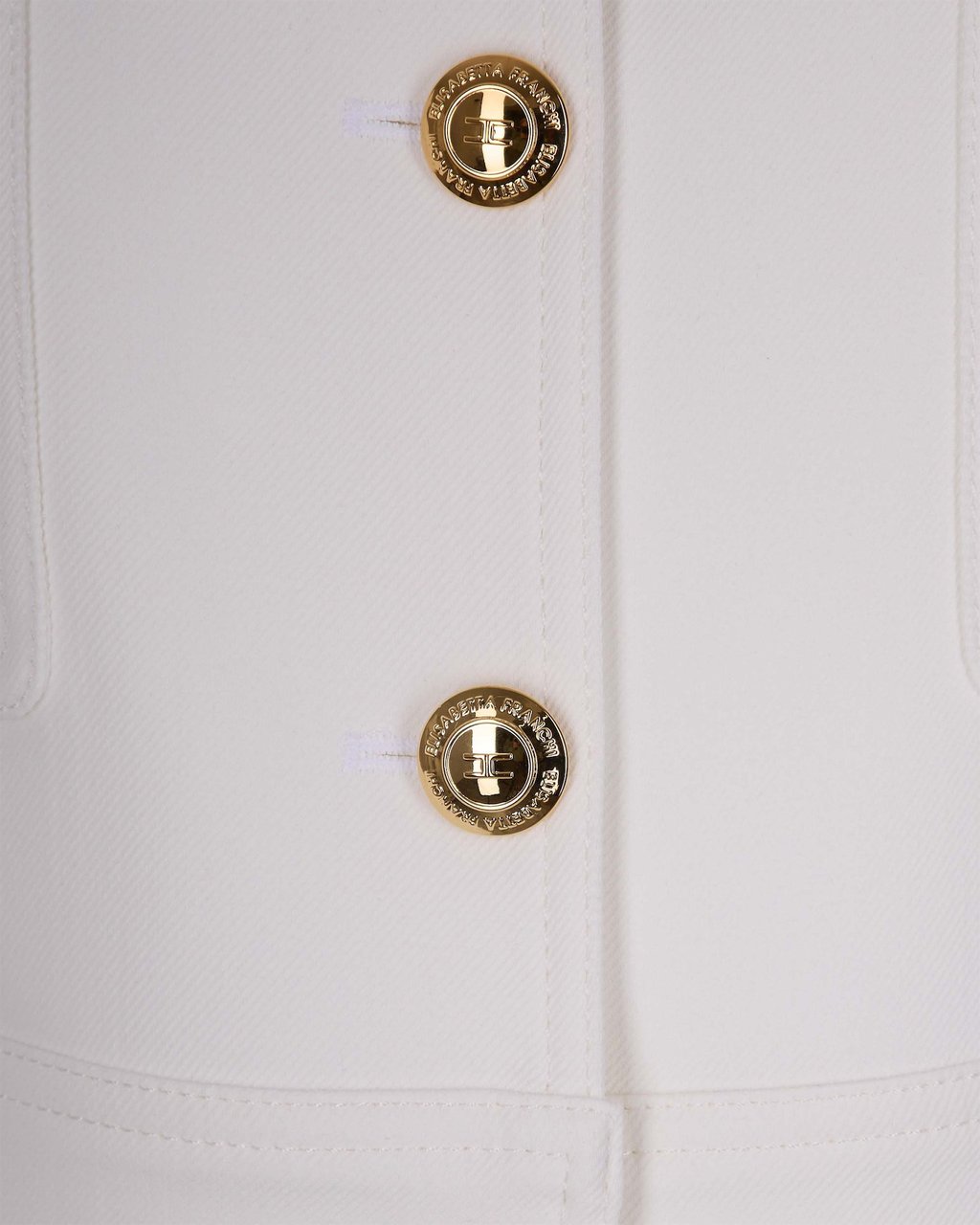 Elisabetta Franchi Gabardine Overfit Jacket with Double Collar Wit
