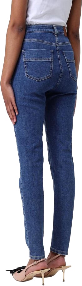 Elisabetta Franchi Blue Denim High-Waisted Jean Blauw