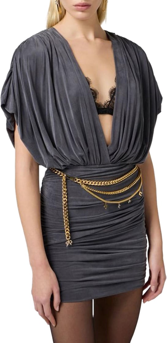 Elisabetta Franchi Dresses Gray Grijs