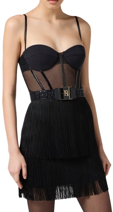Elisabetta Franchi Dresses Black Zwart