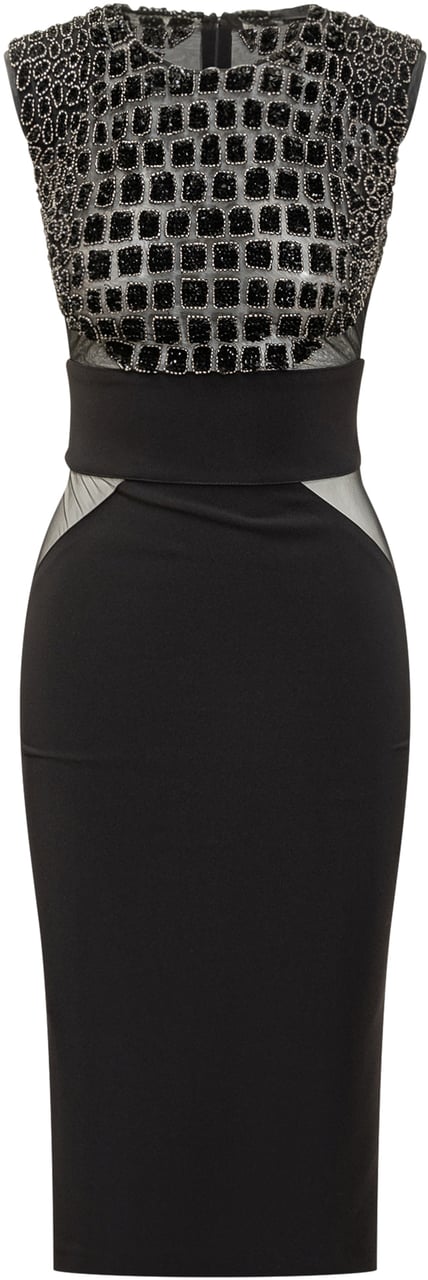 Elisabetta Franchi Abito midi Elisabetta Franchi nero Zwart