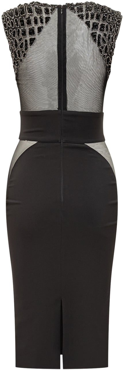 Elisabetta Franchi Abito midi Elisabetta Franchi nero Zwart