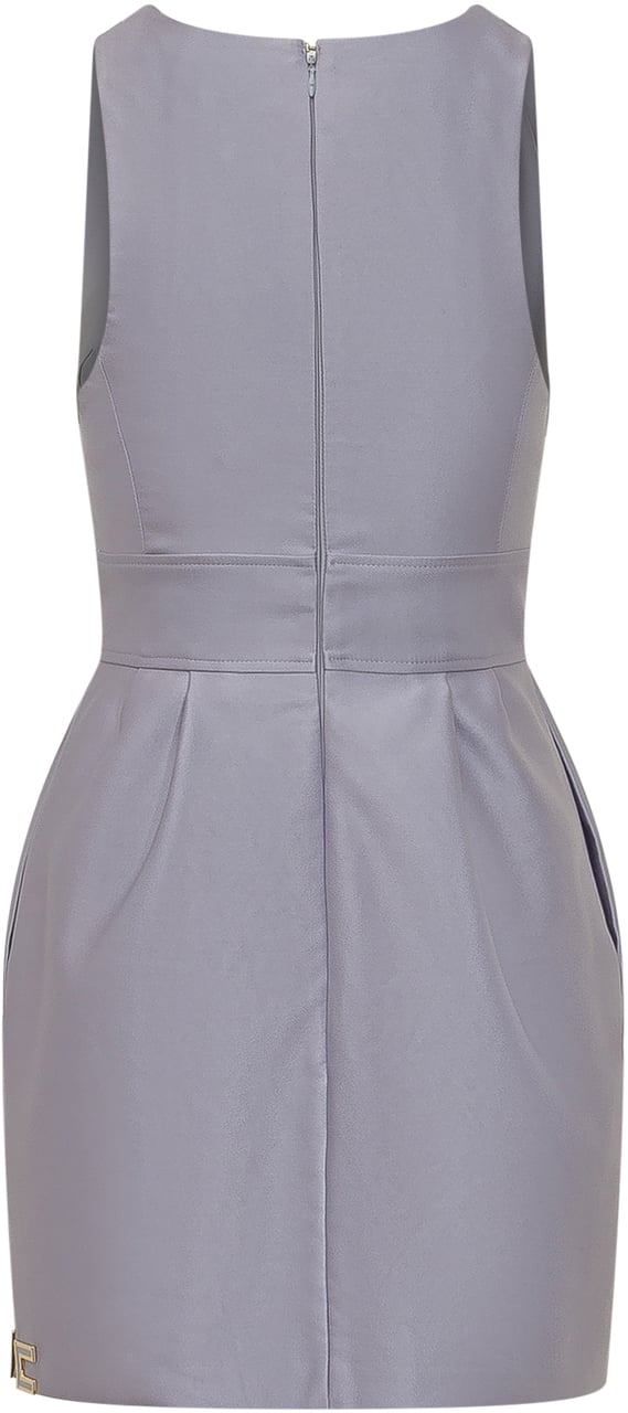 Elisabetta Franchi Abito Monospalla Drappeggiato Lichtgrijs