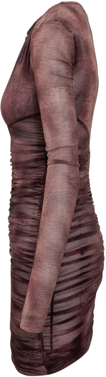 Elisabetta Franchi Abito Corto Elisabetta Franchi in Tulle Paars