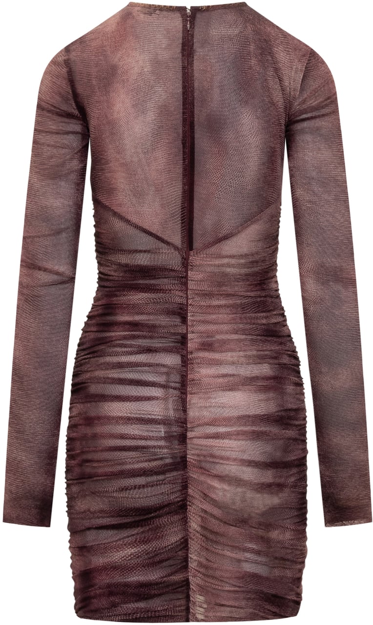 Elisabetta Franchi Abito Corto Elisabetta Franchi in Tulle Paars