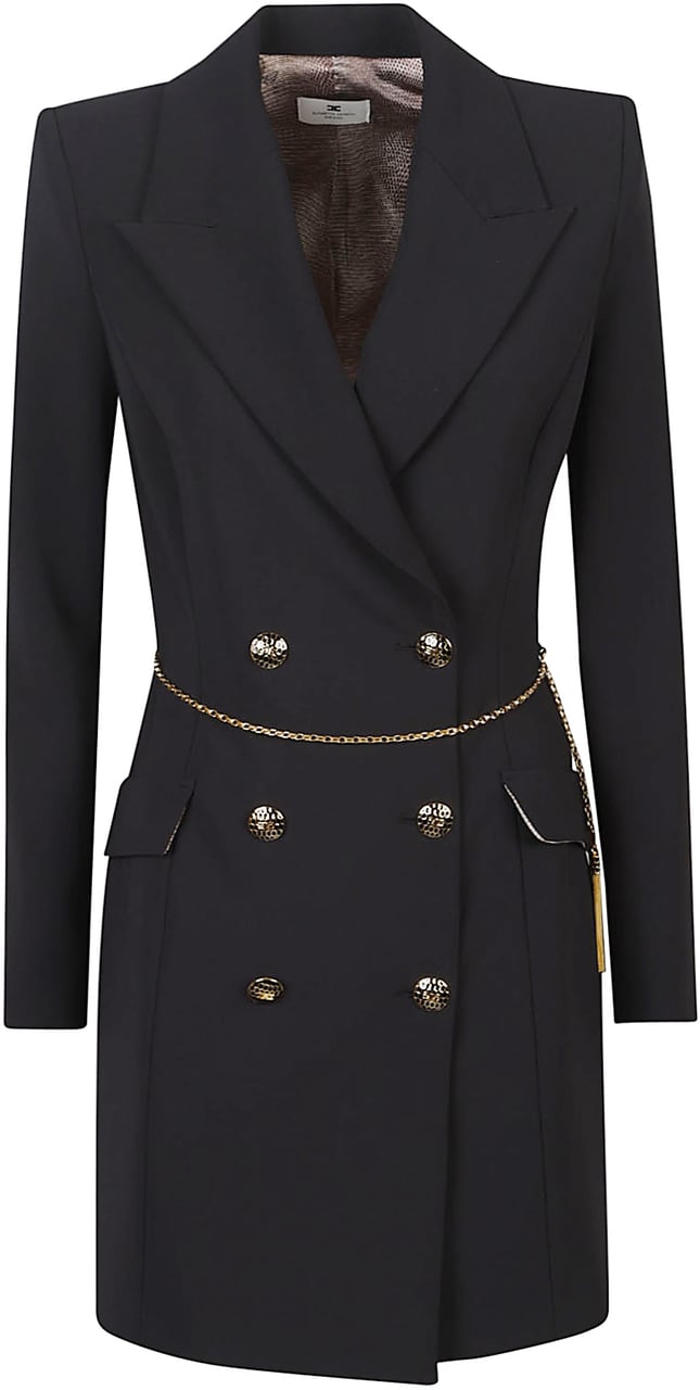 Elisabetta Franchi Mini Dress Black Zwart