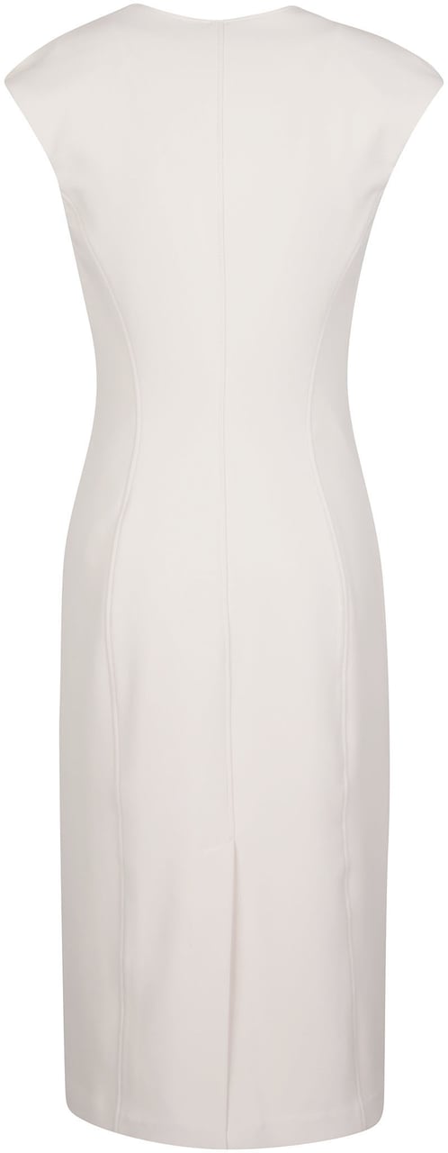 Elisabetta Franchi Full Zip Sleeveless Dress White Wit