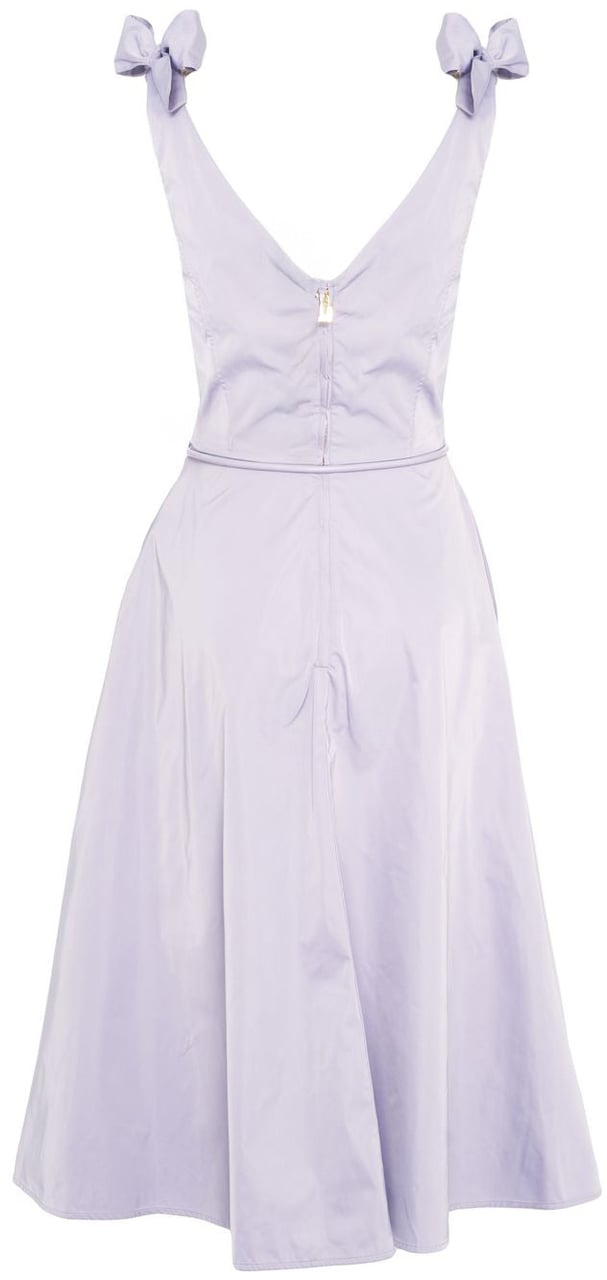 Elisabetta Franchi Midi dress with bow details Paars