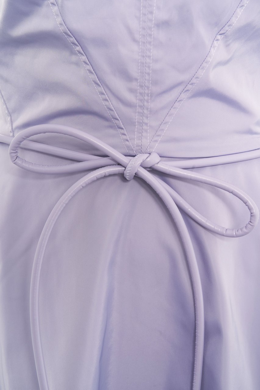 Elisabetta Franchi Midi dress with bow details Paars