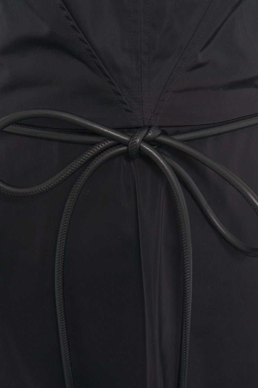 Elisabetta Franchi Midi dress with bow details Zwart