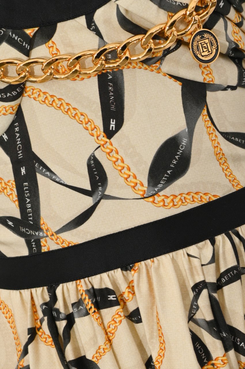 Elisabetta Franchi Dresses Crema Wit