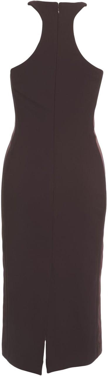 Elisabetta Franchi Midi dress with logo detail Bruin