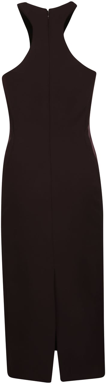 Elisabetta Franchi Halter Neckline Dress Brown Bruin