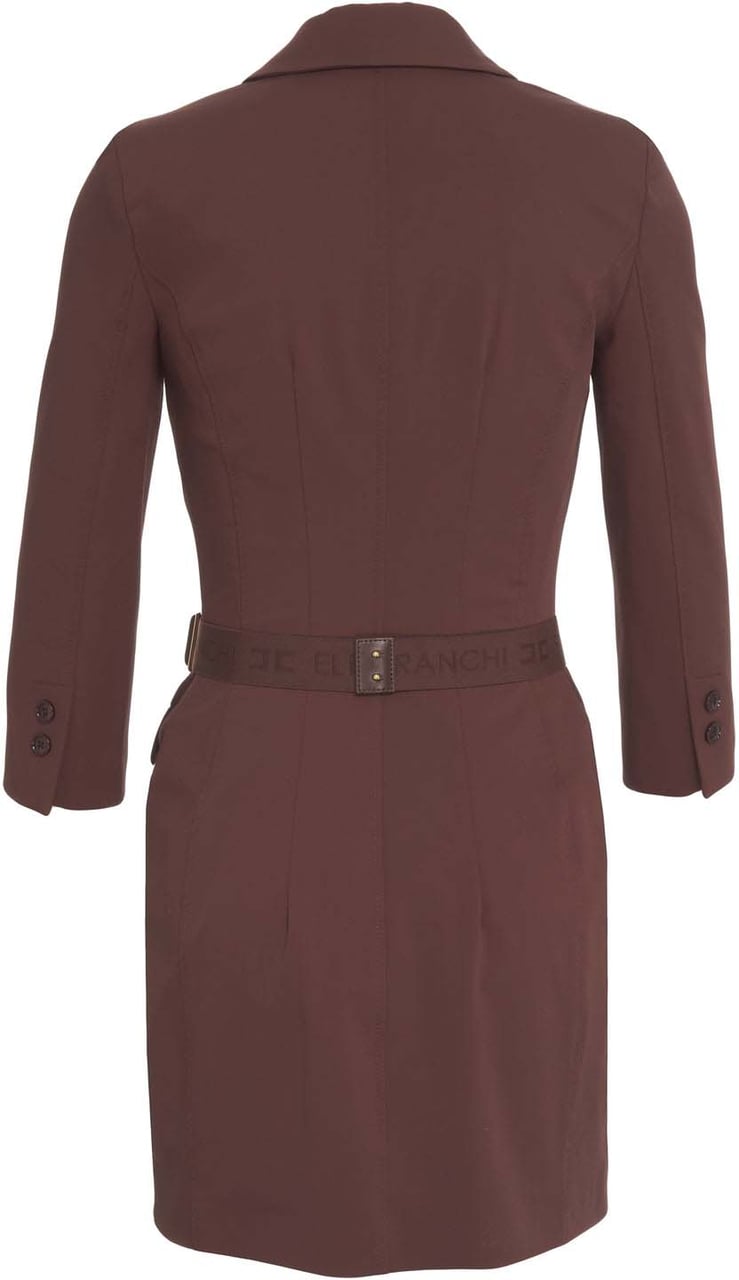 Elisabetta Franchi Double-breasted dress Bruin