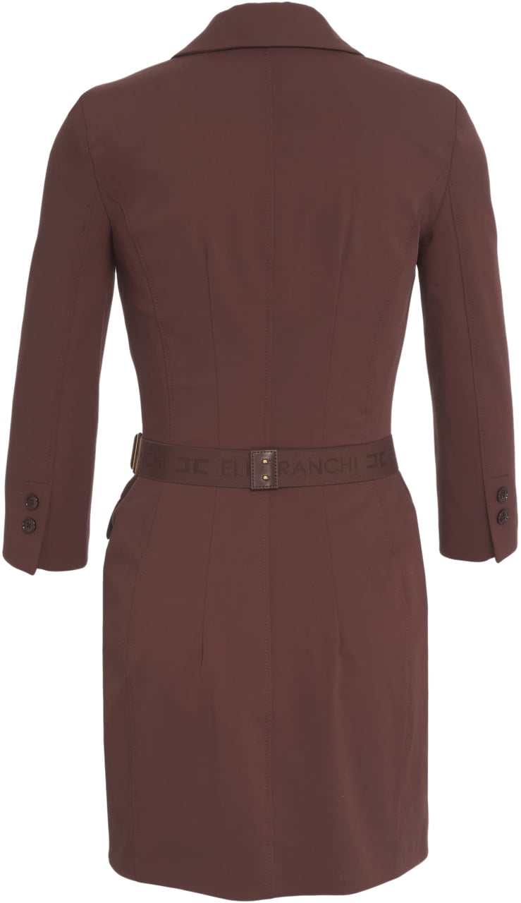 Elisabetta Franchi Double-breasted dress Bruin