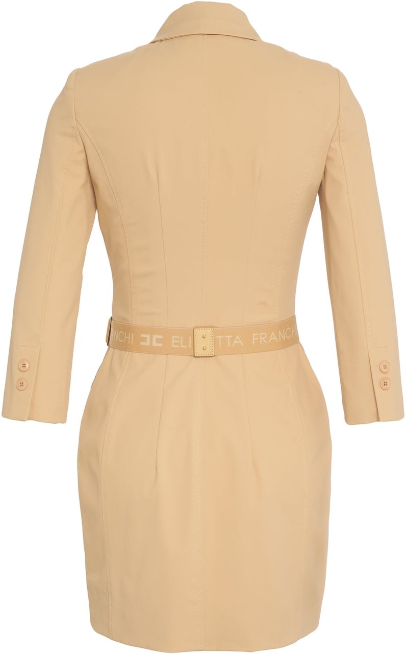 Elisabetta Franchi Double-breasted dress Beige