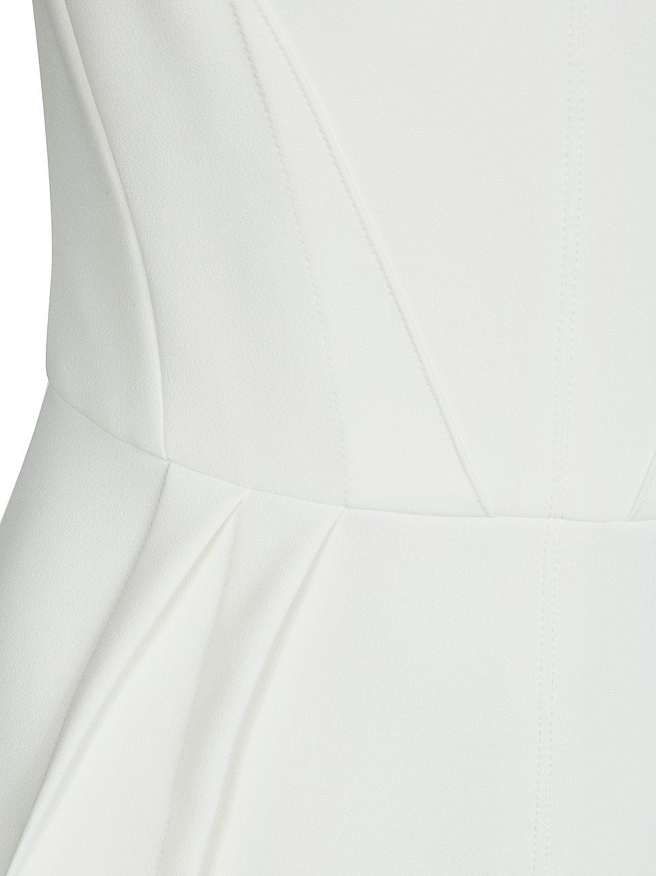Elisabetta Franchi Fitted White Mini Dress with Deep V-Neckline Wit