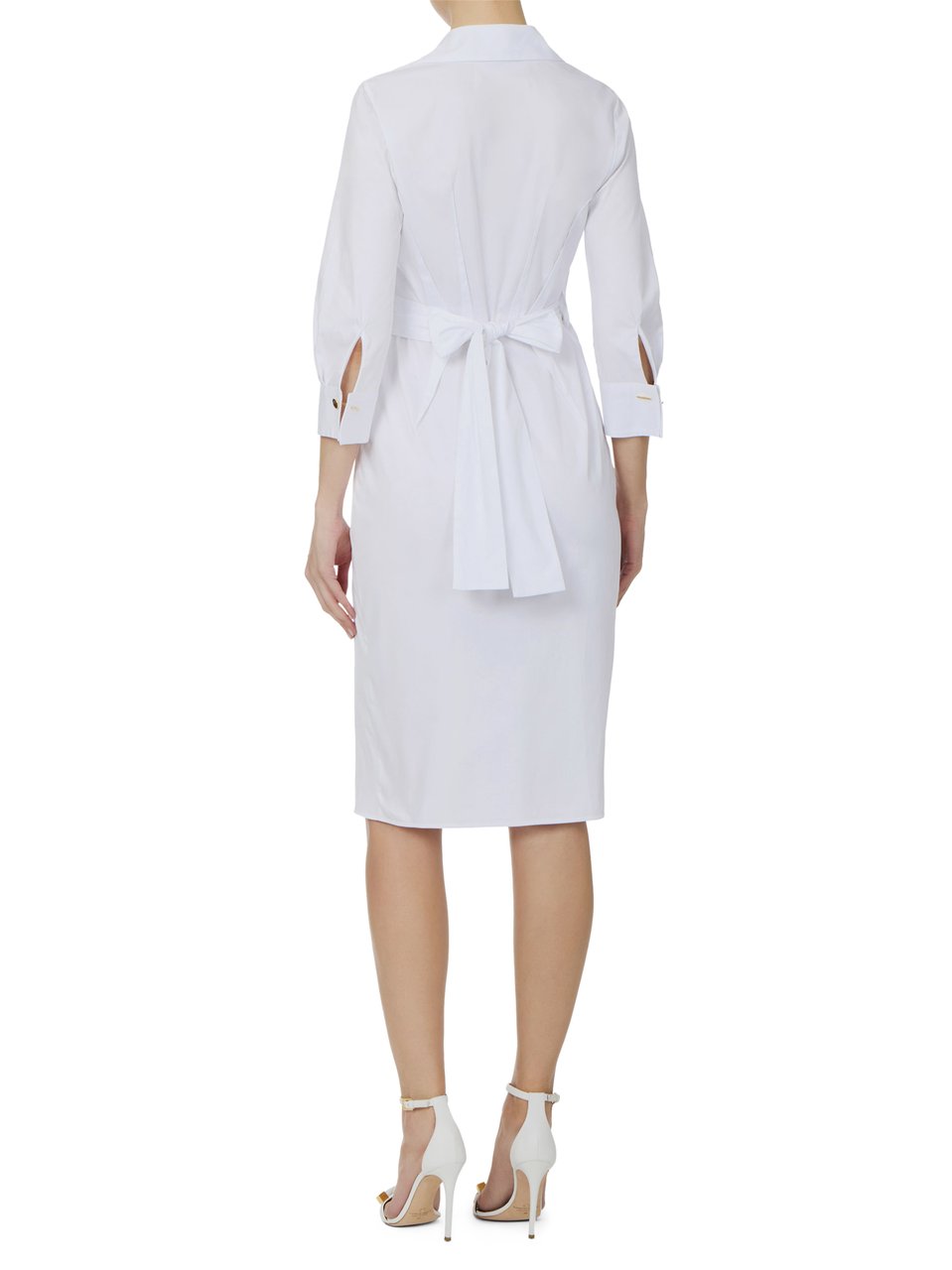 Elisabetta Franchi Tailored Wrap Dress with Deep V-Neck Wit
