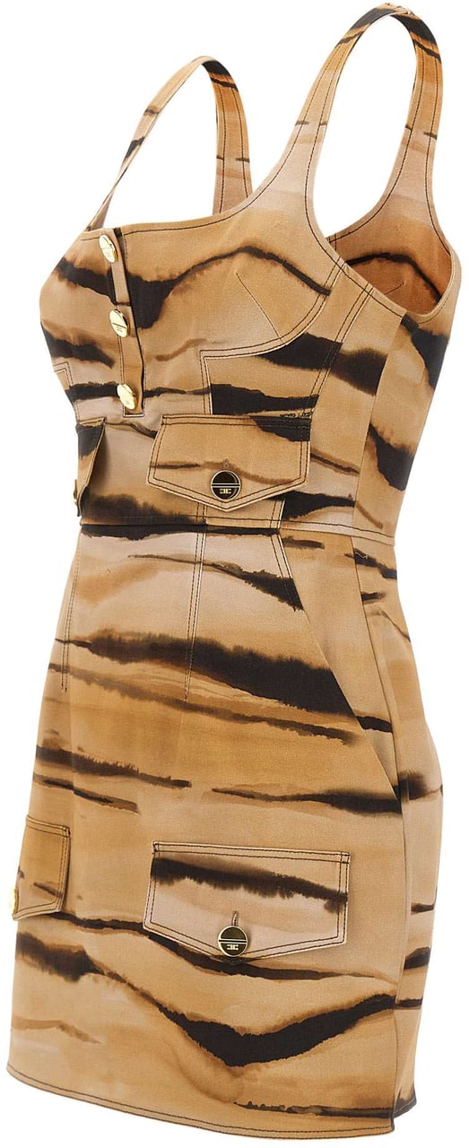 Elisabetta Franchi Dresses Brown Beige