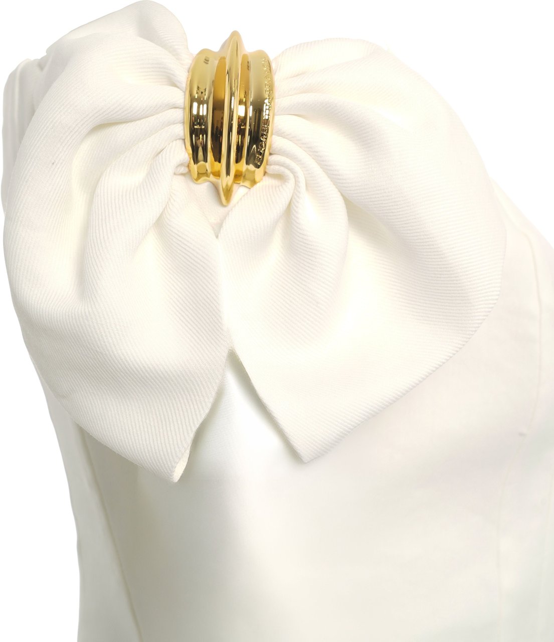 Elisabetta Franchi Linen blend mini dress Wit