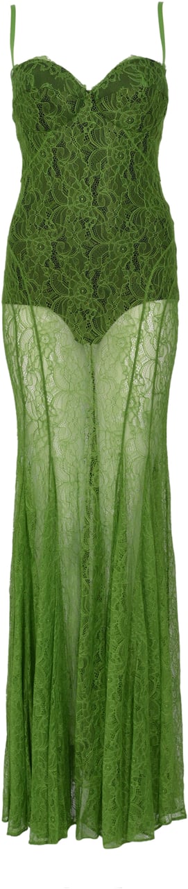 Elisabetta Franchi Dresses Aloe/Nero Lime