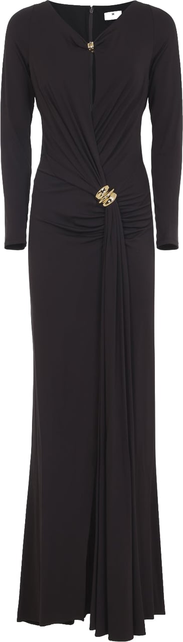Elisabetta Franchi Elisabetta Franchi Jersey Brown Gown Divers