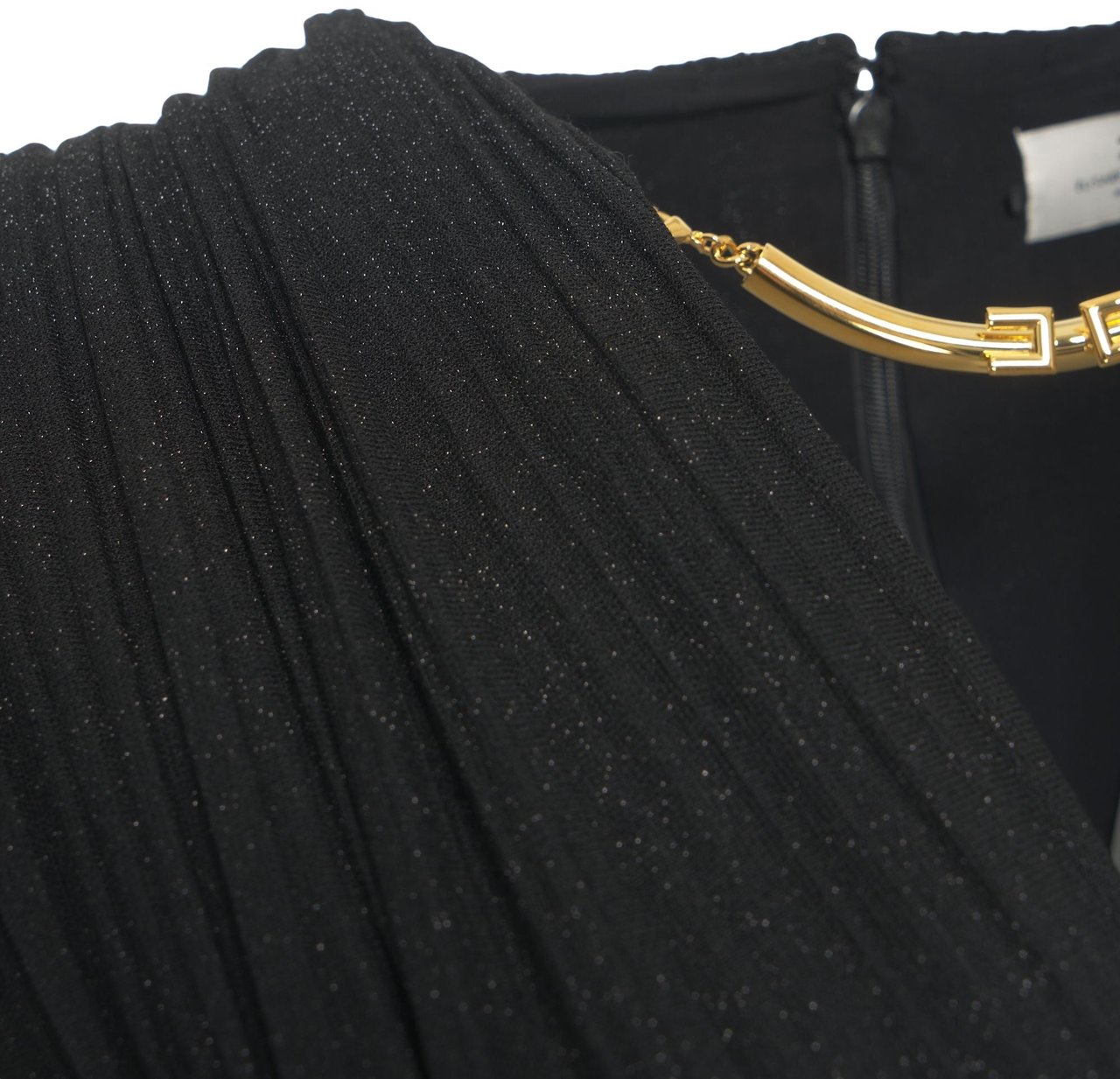 Elisabetta Franchi Draped maxi dress Zwart