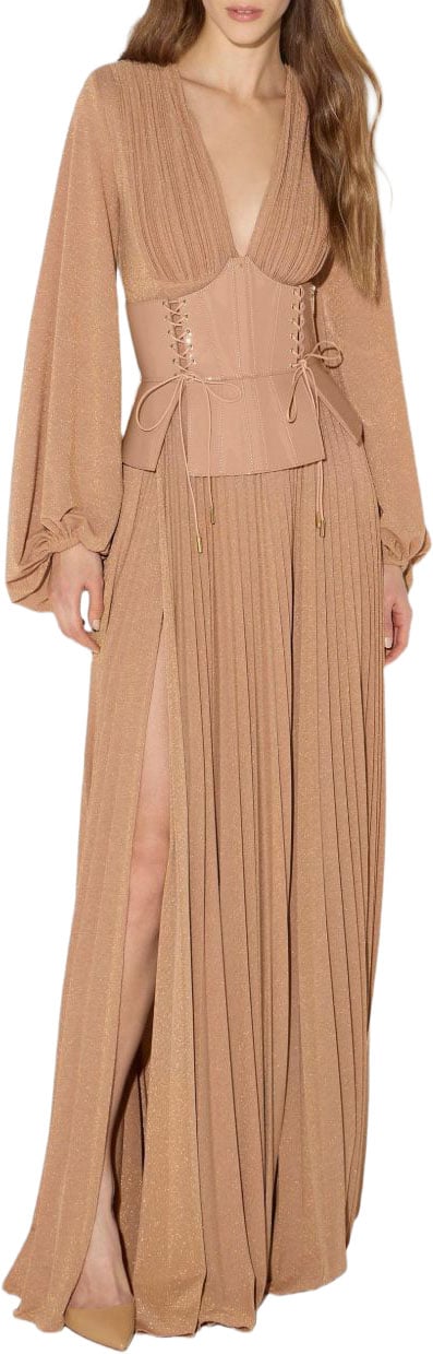 Elisabetta Franchi Dresses Brown Beige