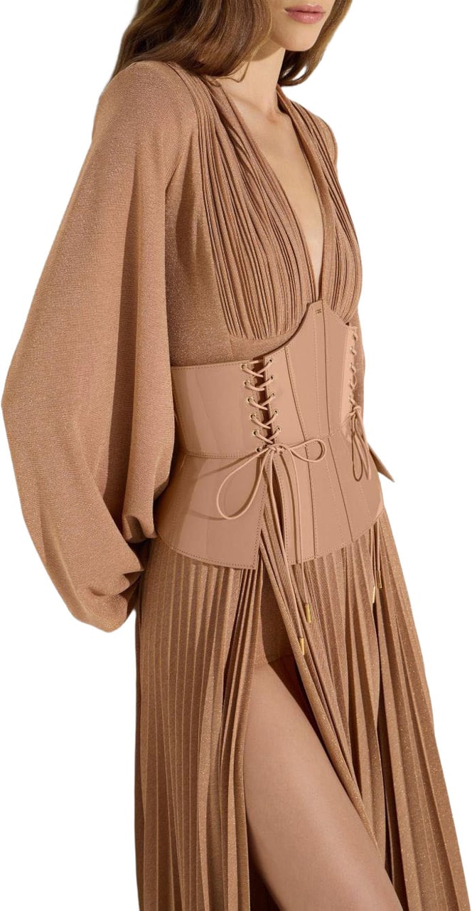 Elisabetta Franchi Dresses Brown Beige