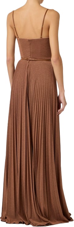 Elisabetta Franchi Dresses Leather Brown Bruin
